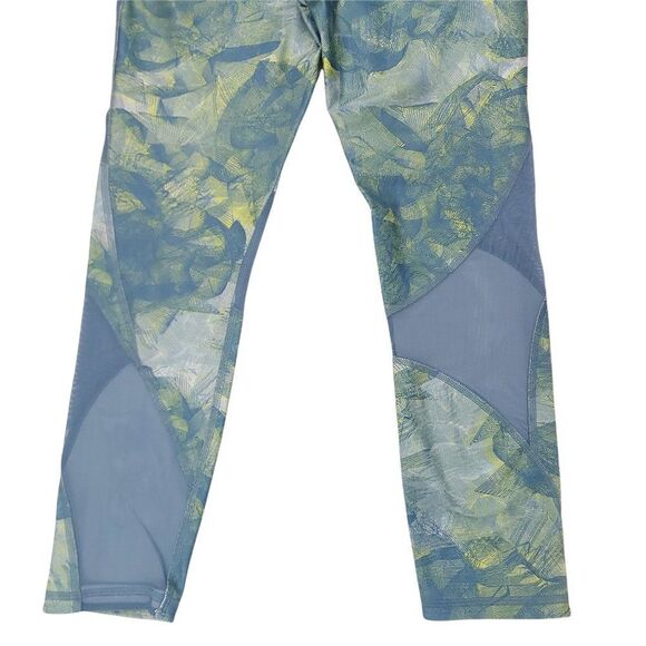 Under Armour Heatgear Compression Capri Leggings Womens Medium Green Blue Gym - Picture 7 of 10